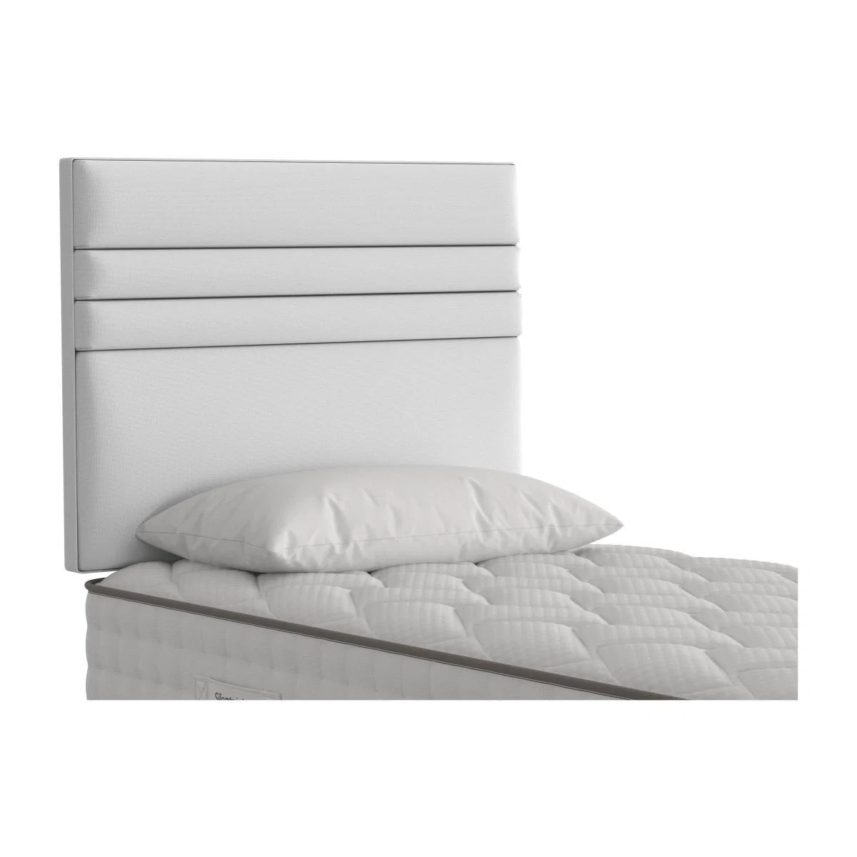 Silentnight - Breeze Strutted Headboard - Single - Grey – image 1