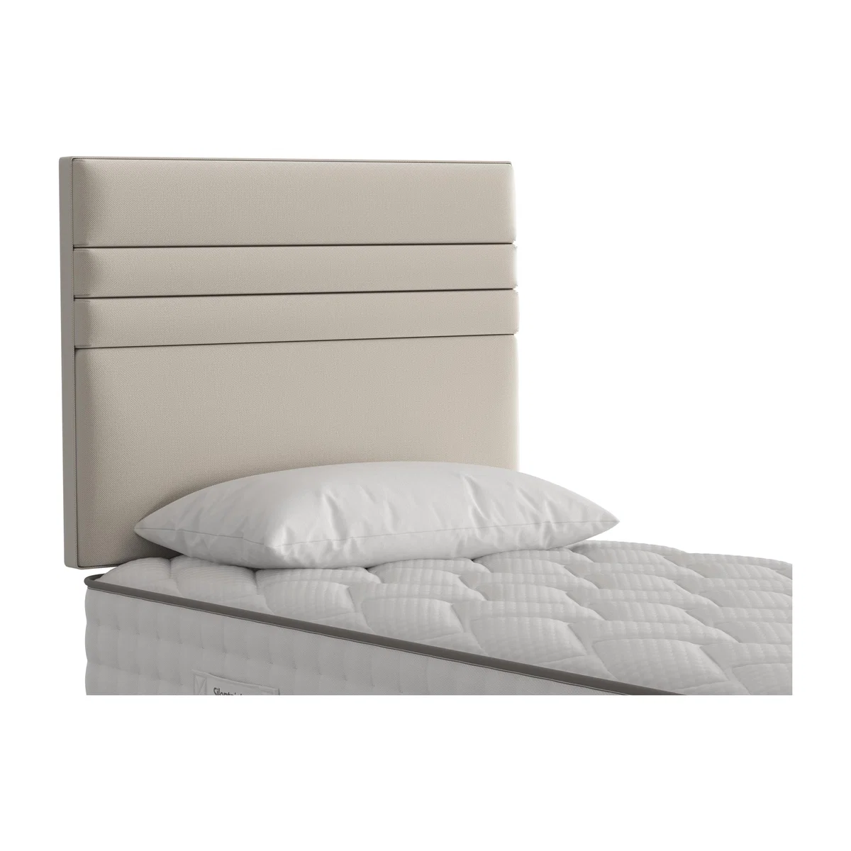 Silentnight - Breeze Strutted Headboard - Single - Beige – image 1