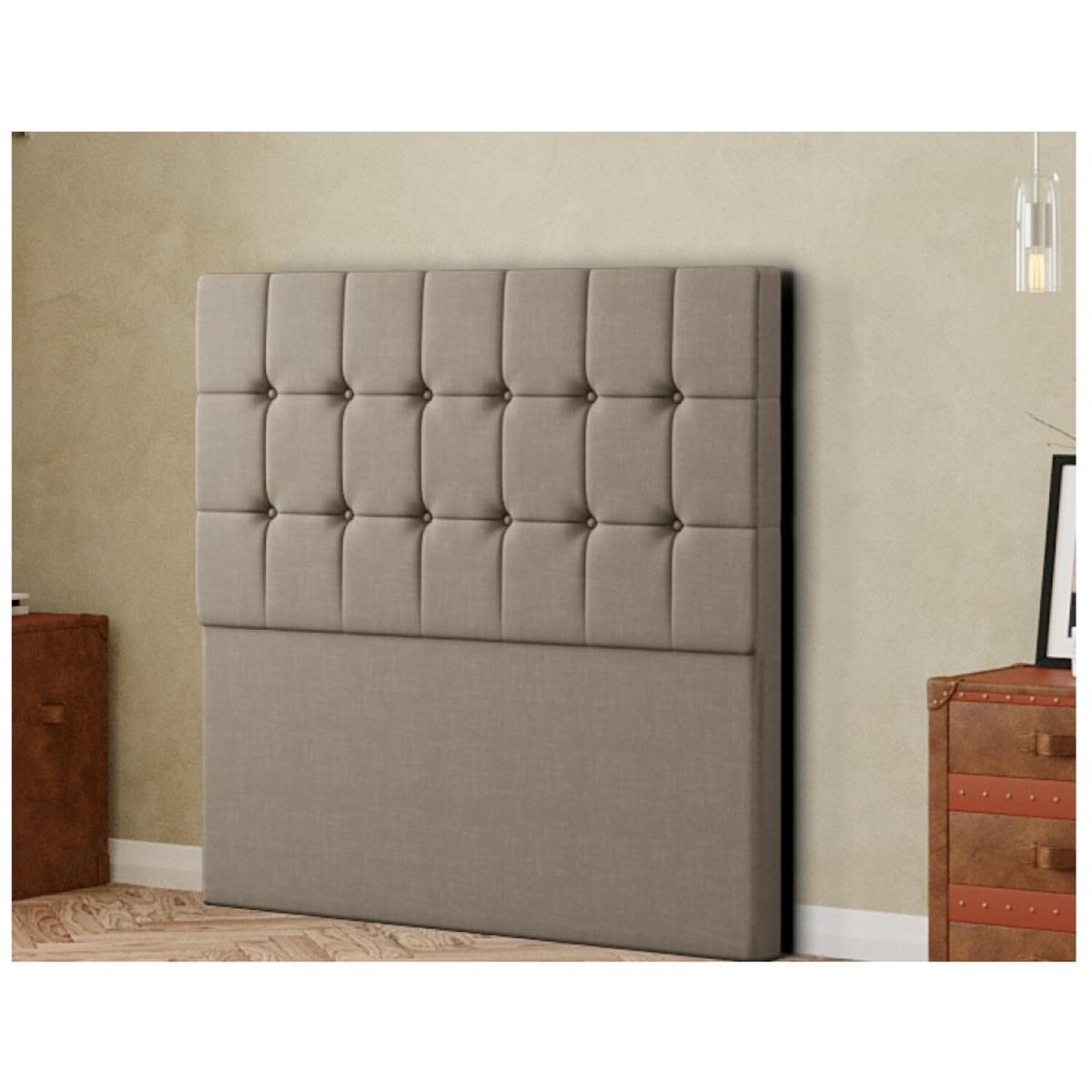 Venezia Headboard Floor Standing  Matching Buttons Malham Weave - Mink / Single – image 2