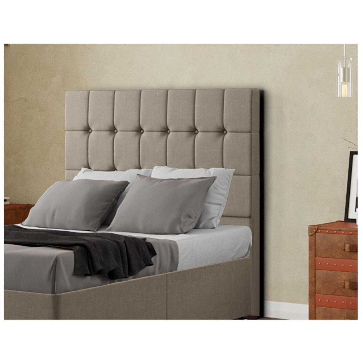 Venezia Headboard Floor Standing  Matching Buttons Malham Weave - Mink / Single – image 3