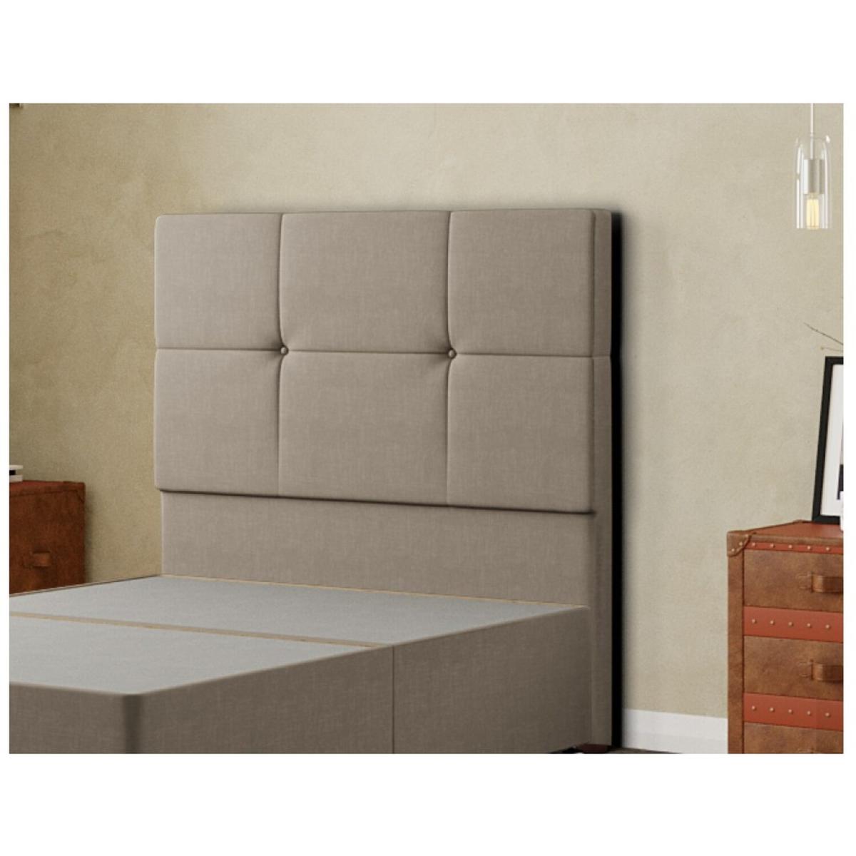 Jacob Headboard Floor Standing  Matching Buttons Malham Weave - Mink / Single – image 3