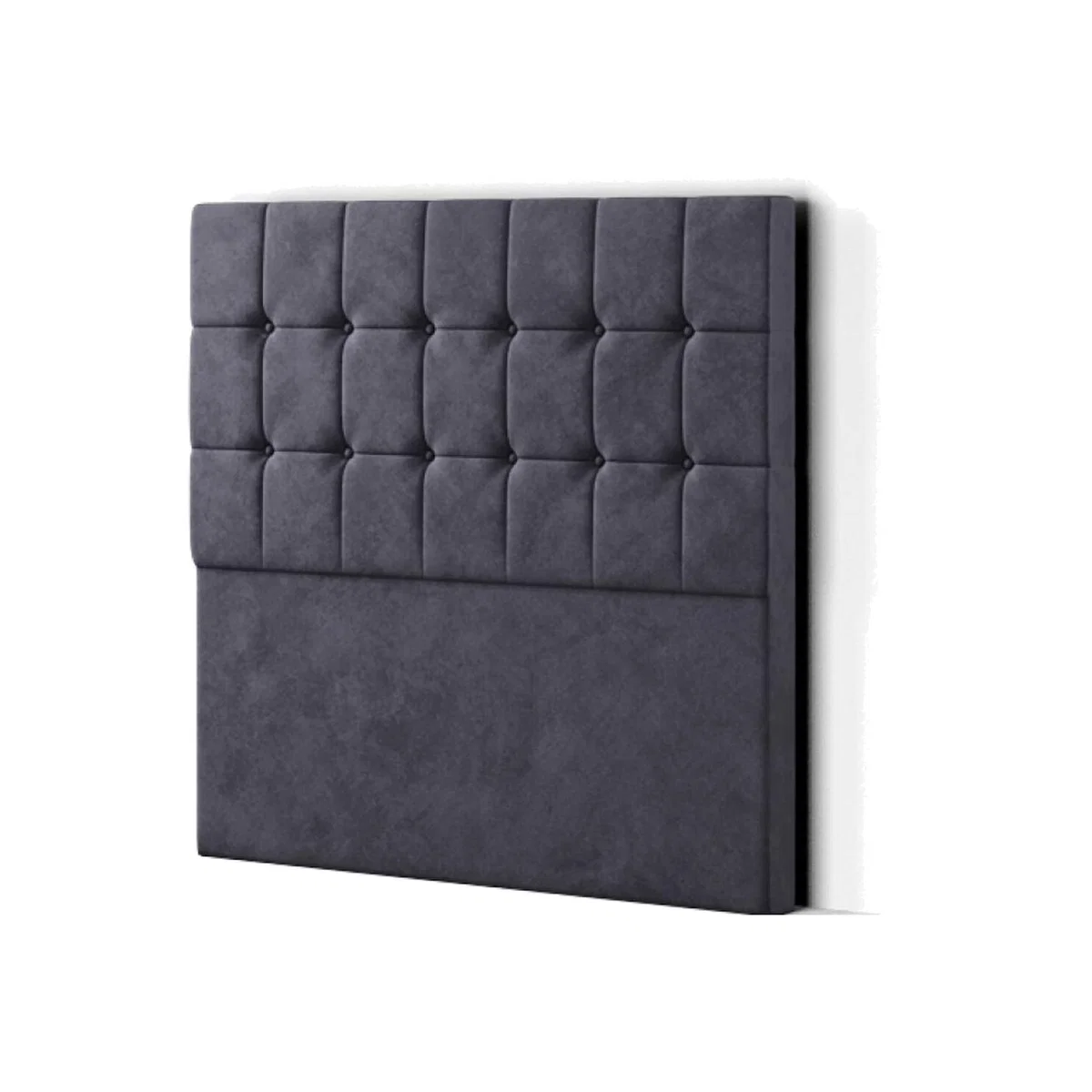 Venezia Headboard Floor Standing Matching Buttons Plush - Steel / Single – image 1