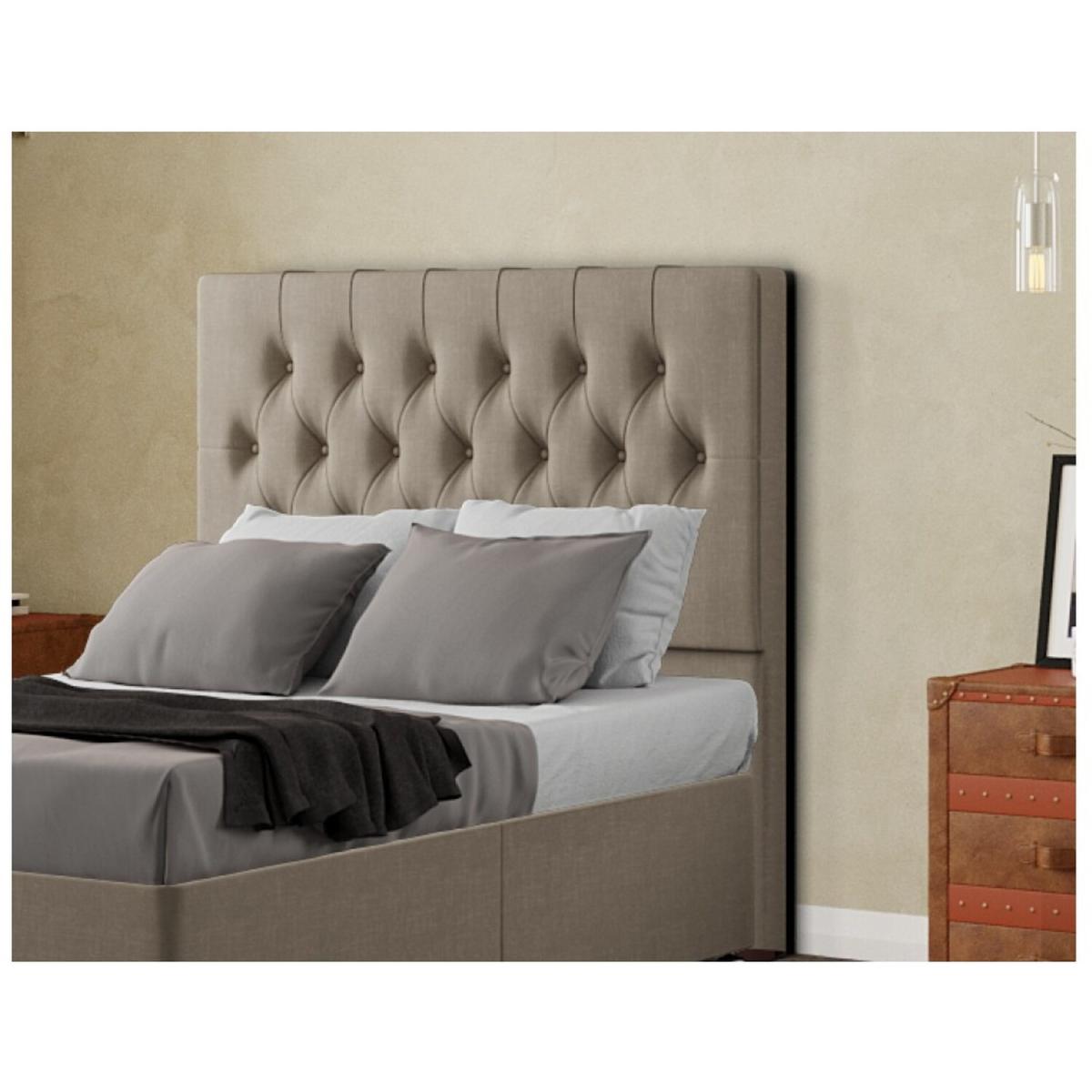 Belgrave Headboard Floor Standing Matching Buttons Malham Weave - Mink / Single – image 2