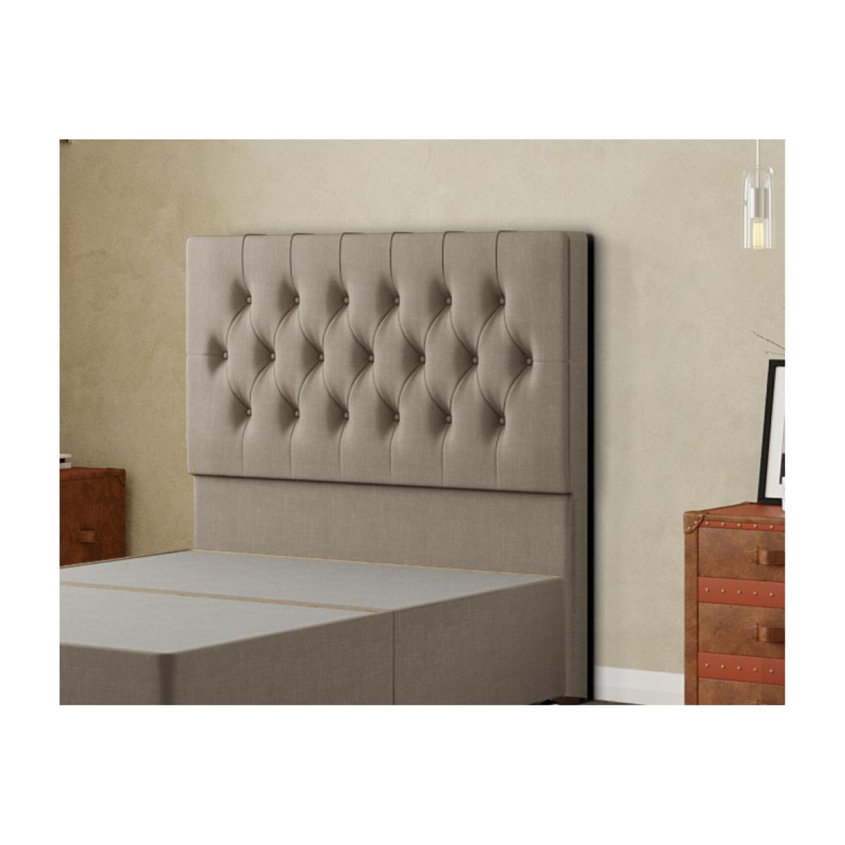 Belgrave Headboard Floor Standing Matching Buttons Malham Weave - Mink / Single – image 1