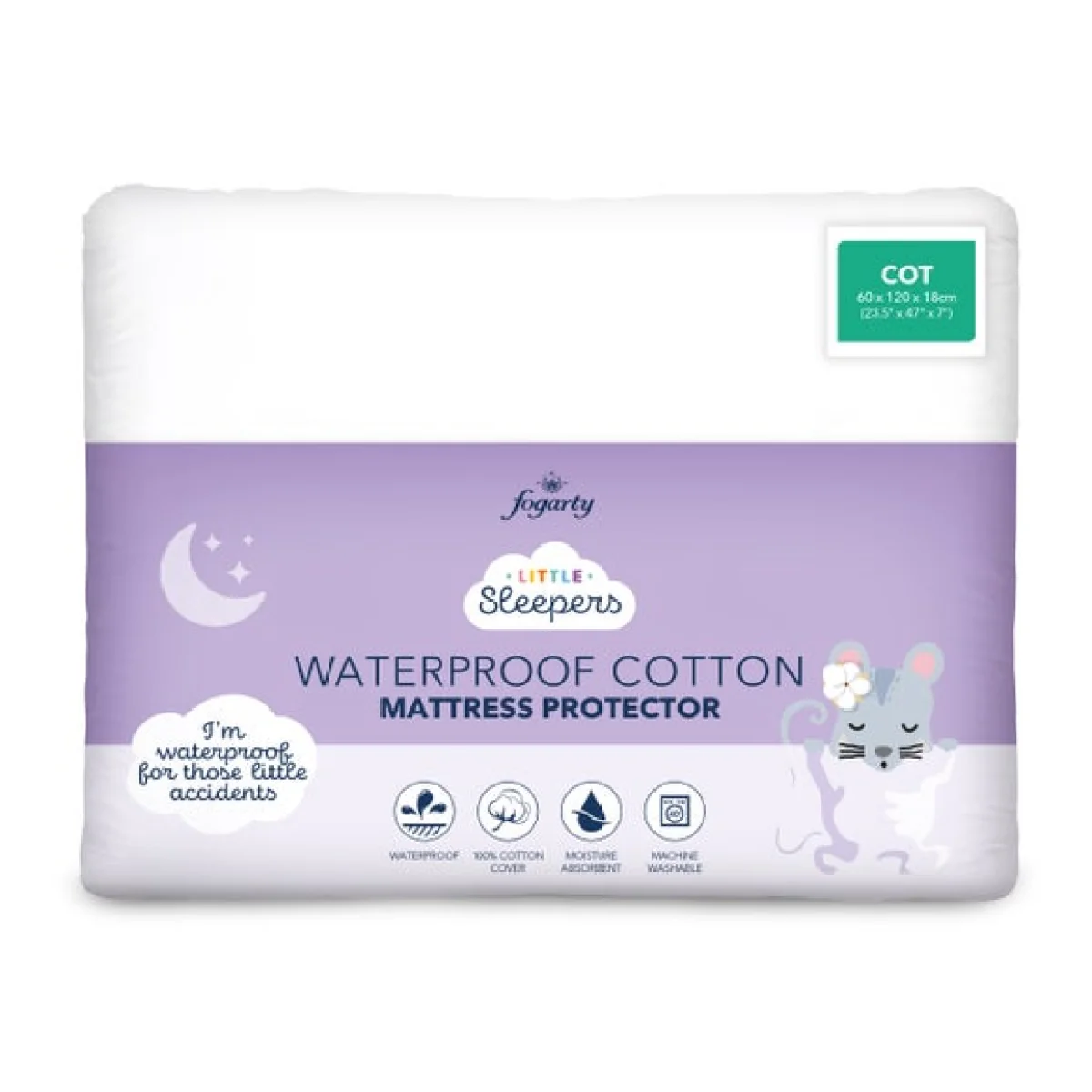 Fogarty Little Sleepers Waterproof Cotton Mattress Protector – image 4