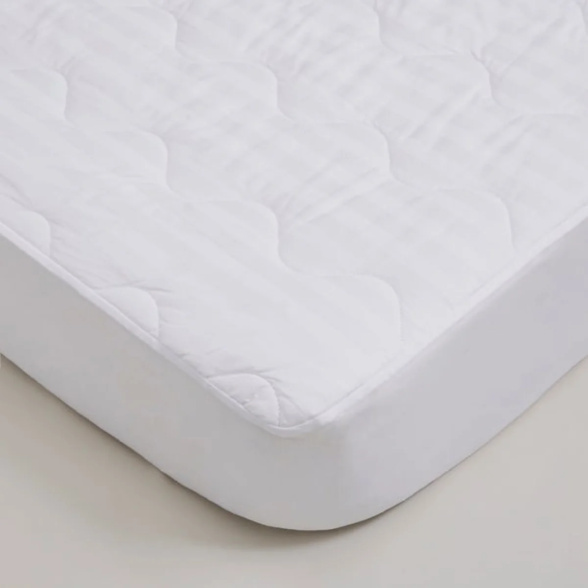Hotel Luxury Cotton Mattress Protector White – image 2