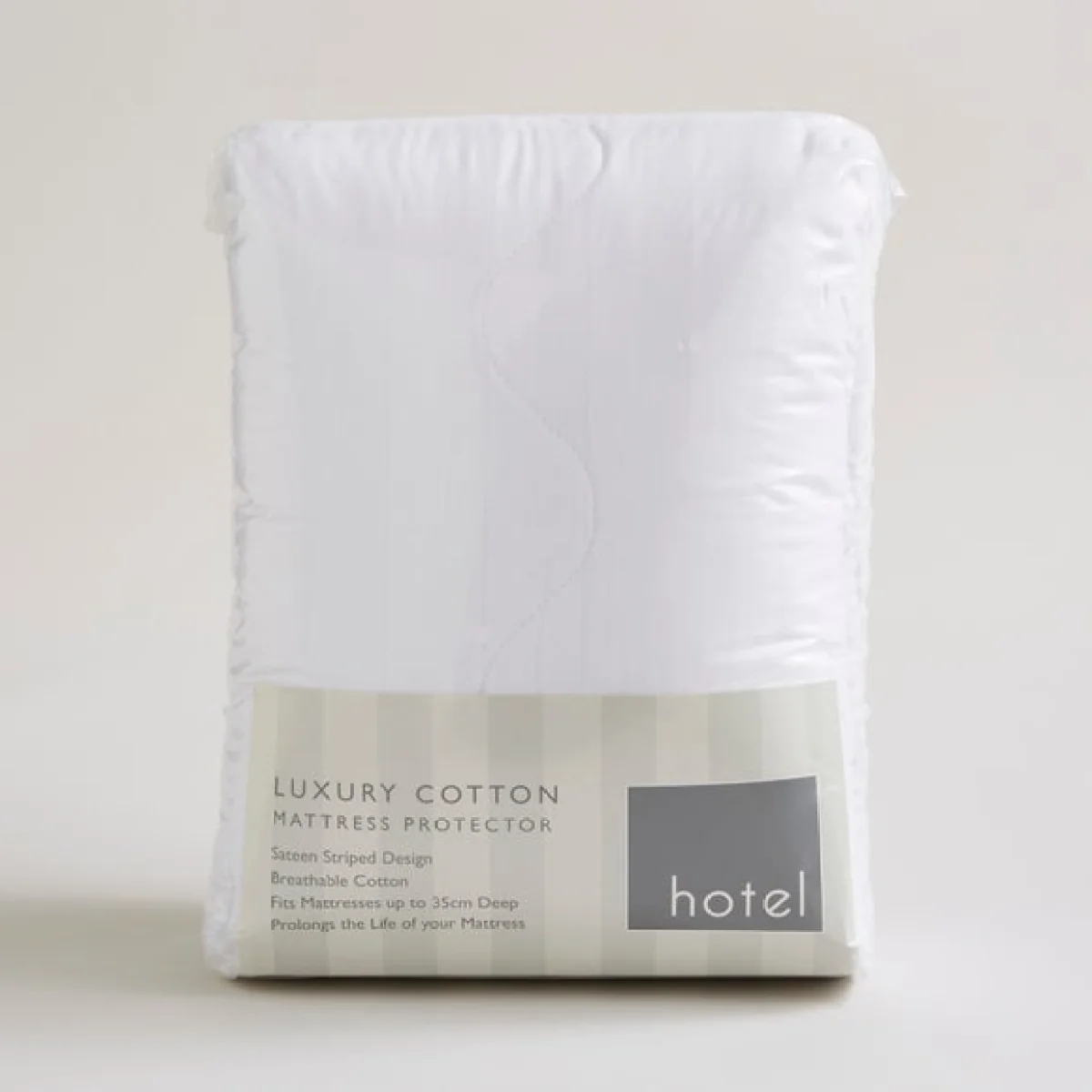 Hotel Luxury Cotton Mattress Protector White – image 5