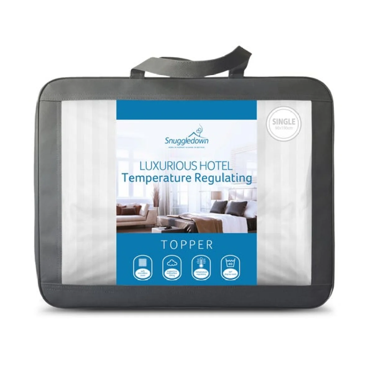Snuggledown Luxurious Hotel Temperature Control Mattress Topper White – image 2