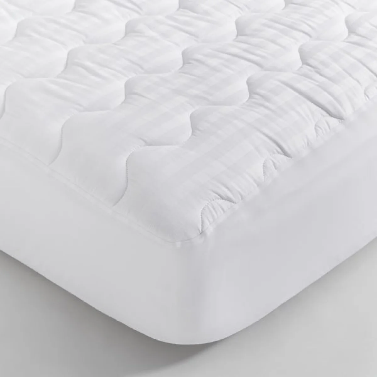 Hotel Luxury Cotton Mattress Topper White – image 2