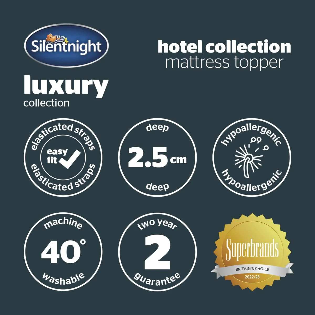 Silentnight Luxury Hotel Collection Mattress Topper - Double – image 10