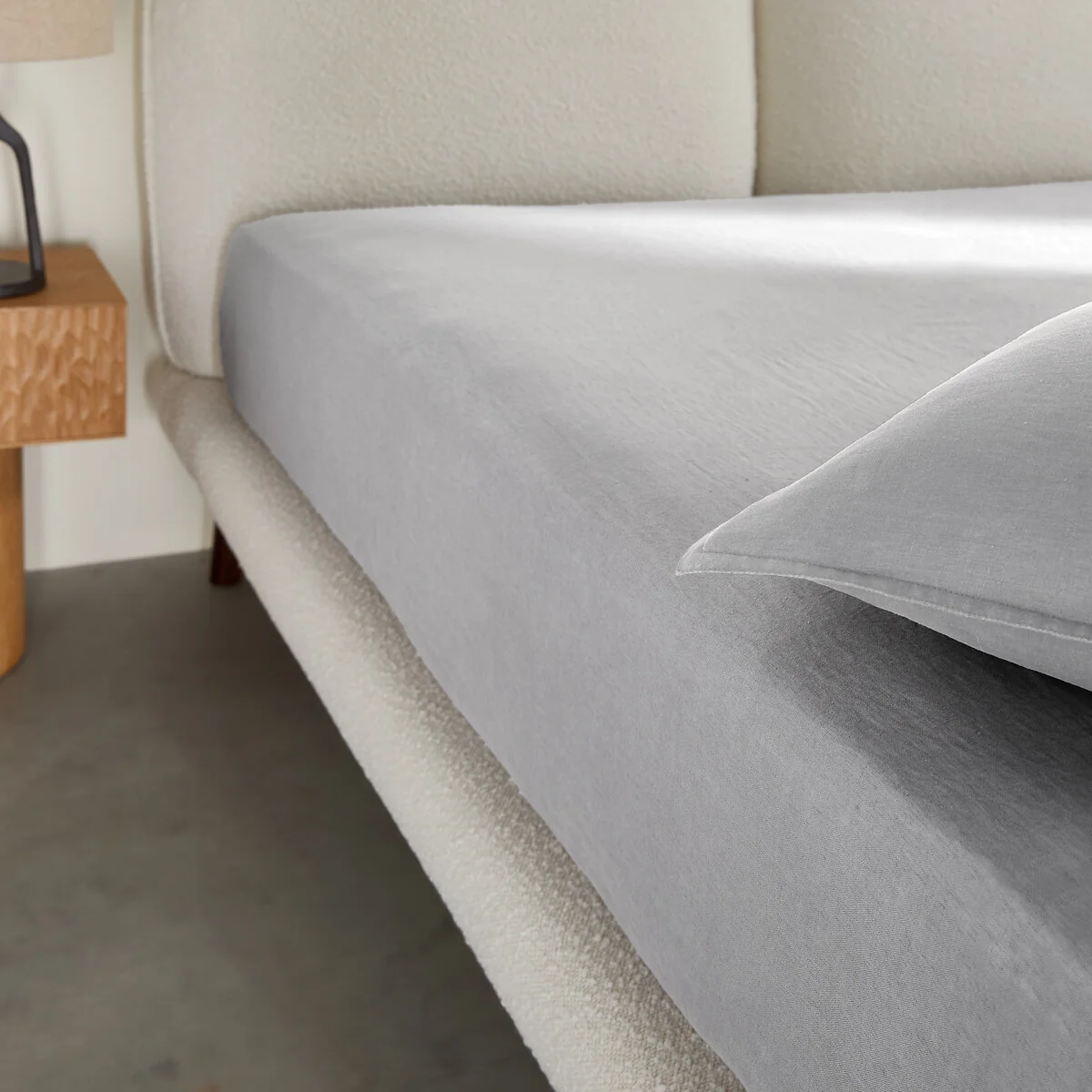 Elina 100% Washed Linen Mattress Topper Fitted Sheet – image 3
