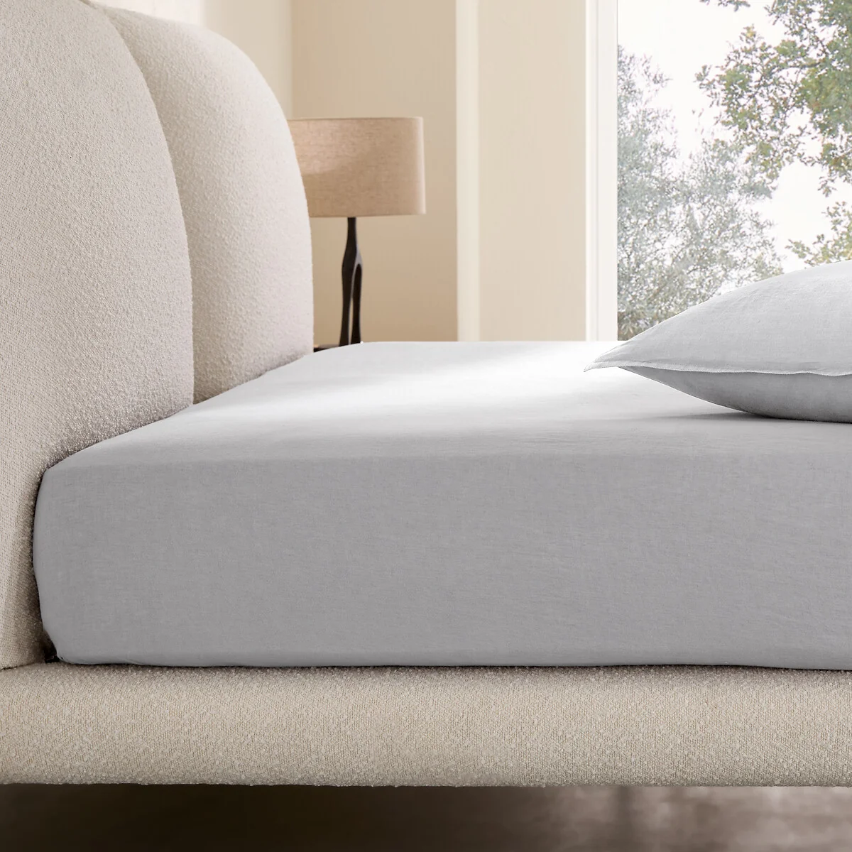 Elina 100% Washed Linen Mattress Topper Fitted Sheet – image 2