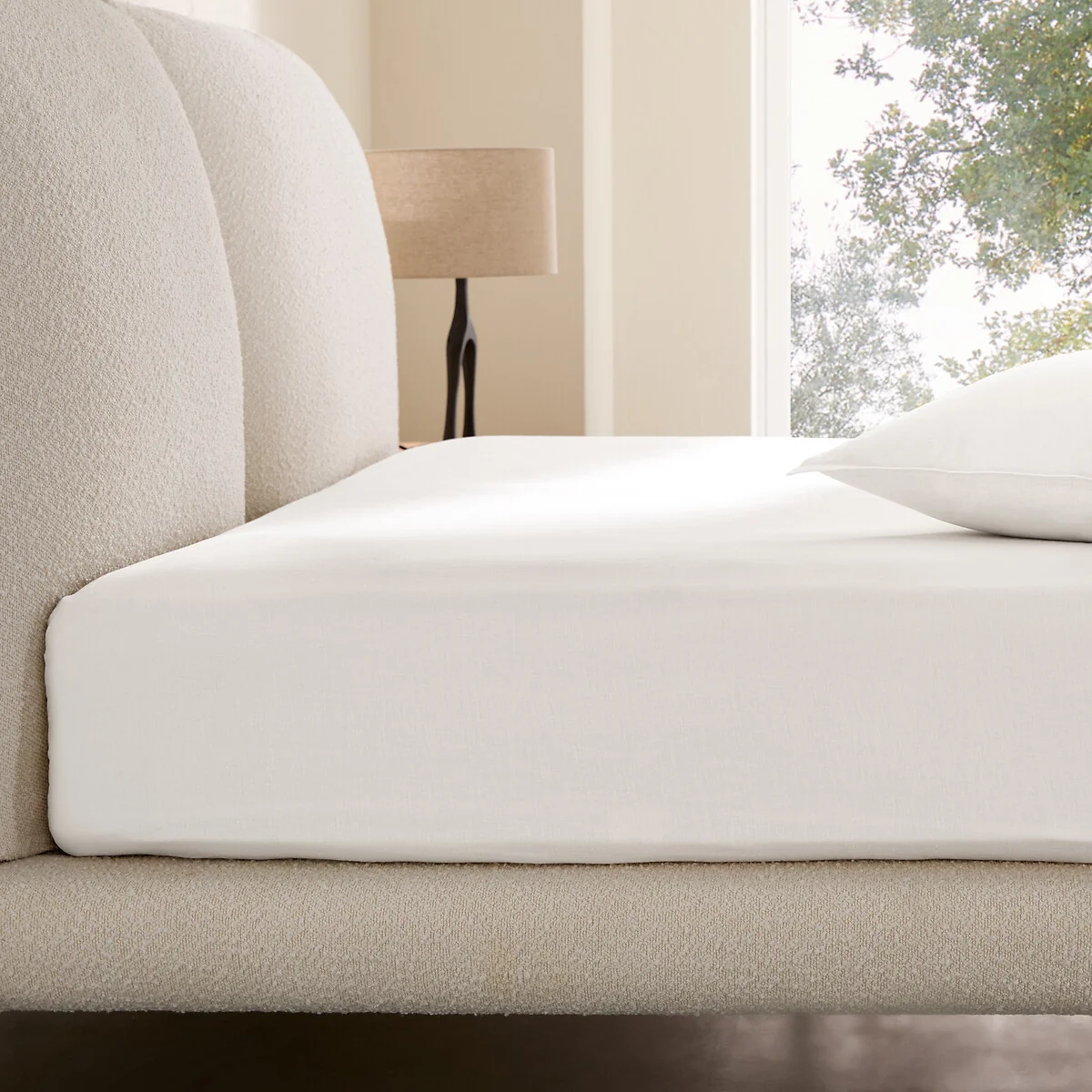 Elina 100% Washed Linen Mattress Topper Fitted Sheet – image 2