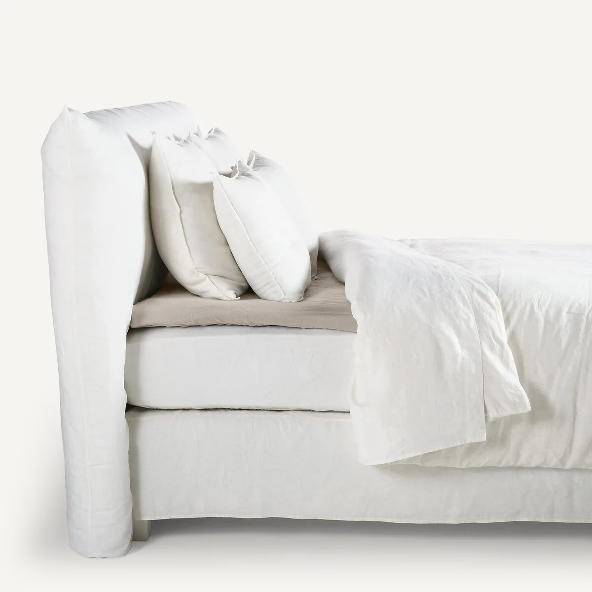 Elina 100% Washed Linen Mattress Topper Fitted Sheet – image 4