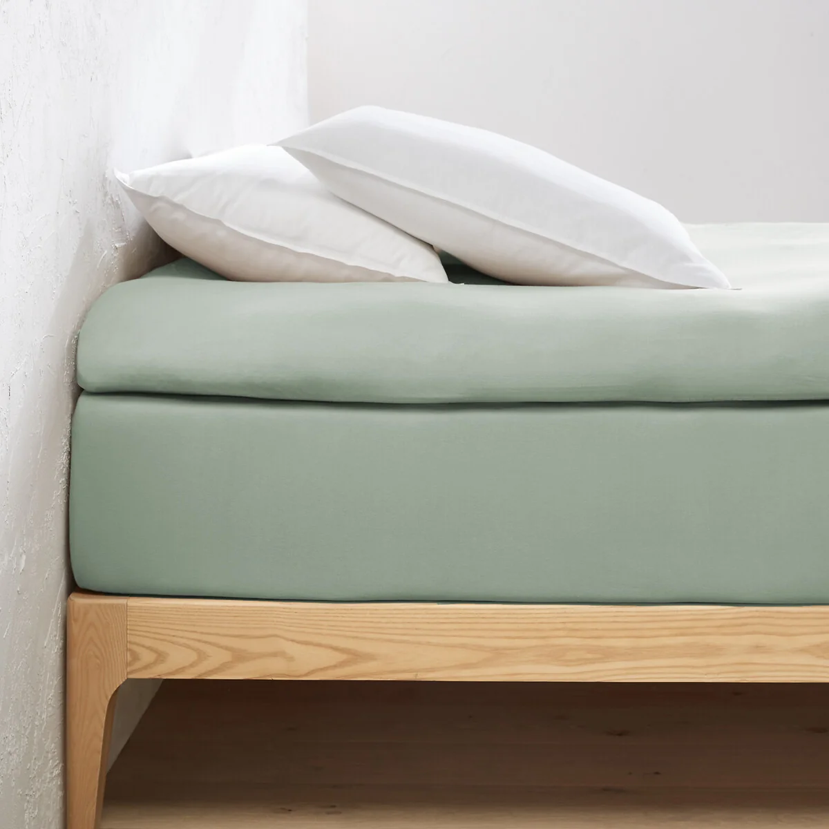 30% Recycled Cotton Jersey Fitted Mattress Topper Sheet – image 1