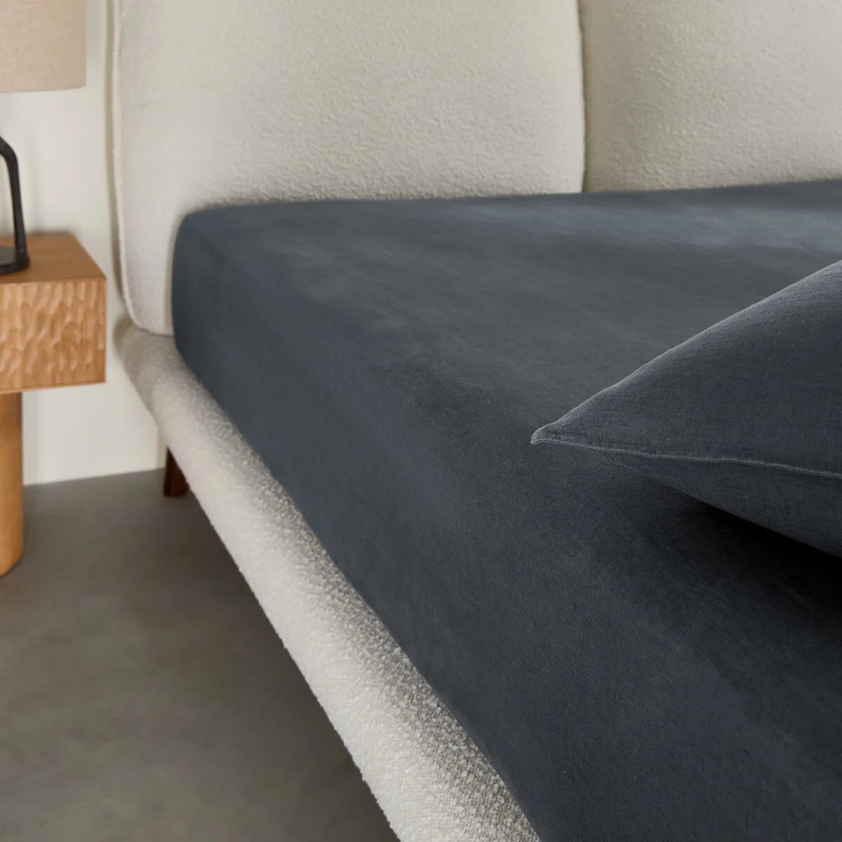 Elina 100% Washed Linen Mattress Topper Fitted Sheet – image 3
