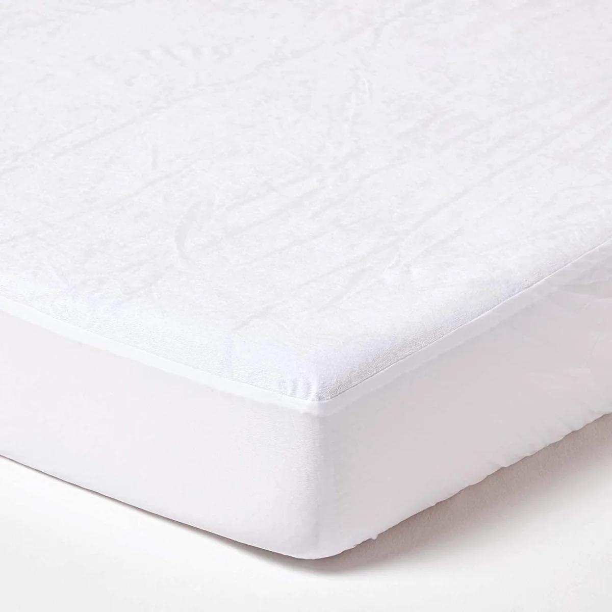 Terry Towelling Waterproof Mattress Protector - White / 0.8kg – image 1