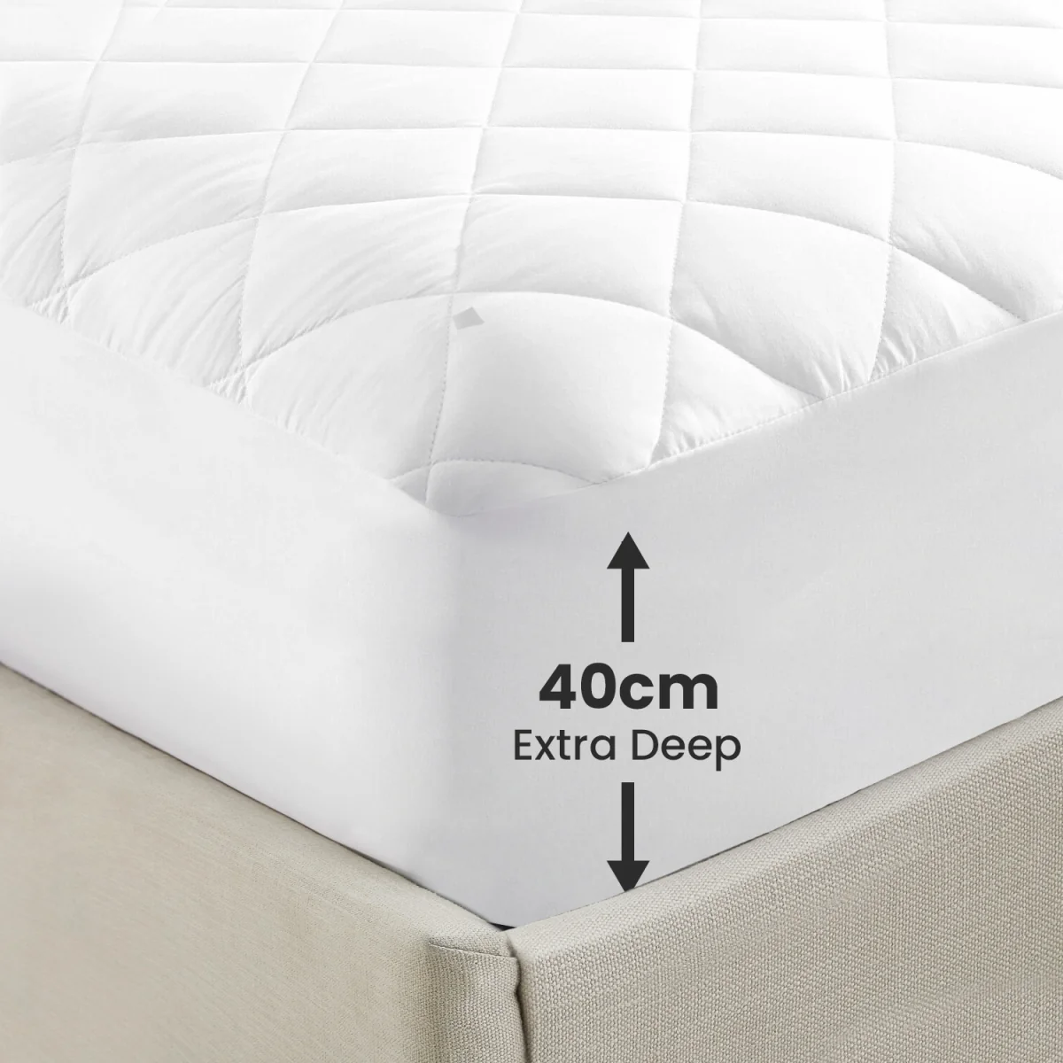 Supersoft Quilted Mattress Protector - White / Single – image 4