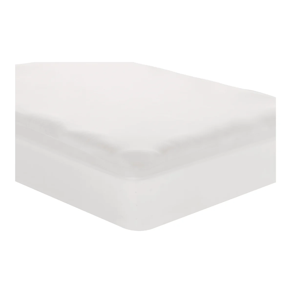 Mattress Protect Cotton Smooth Premium Mattress Protector - 4'6" Double - White – image 1