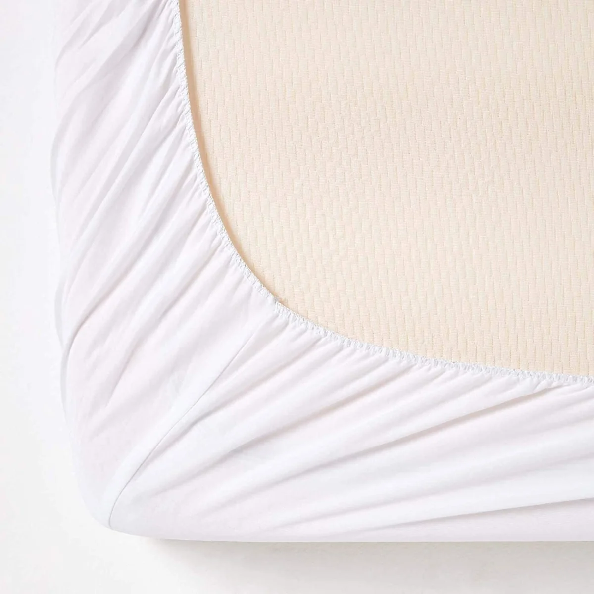 Terry Towelling Waterproof Mattress Protector - White / 1.04kg – image 2