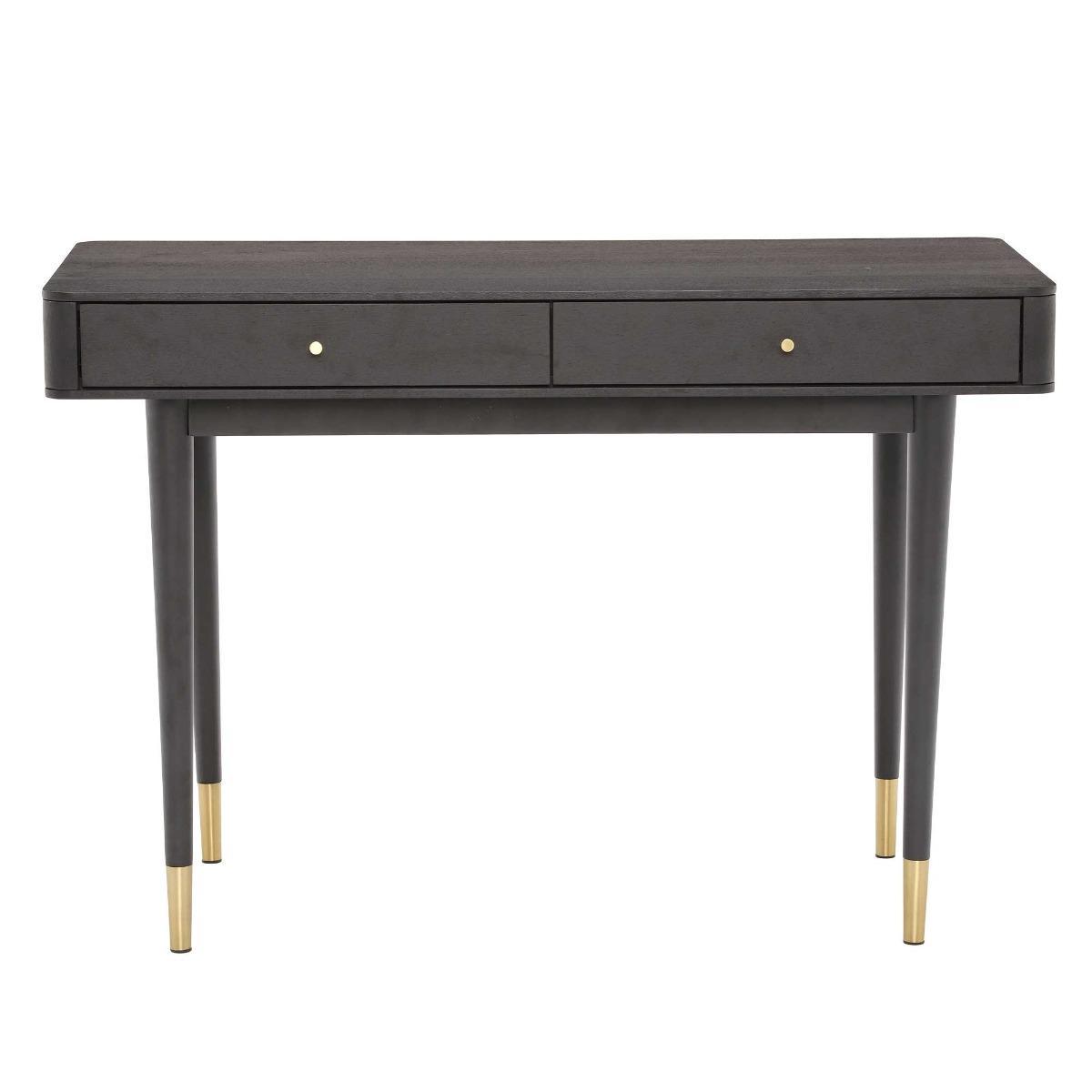 Cannelle Desk, Black Ash with Black and Gold Leg – image 2