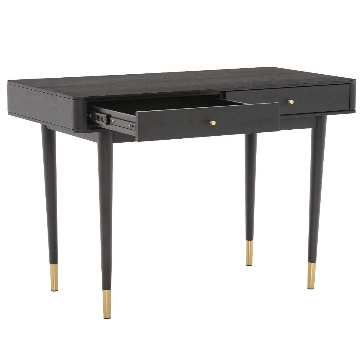 Cannelle Desk, Black Ash with Black and Gold Leg – image 3