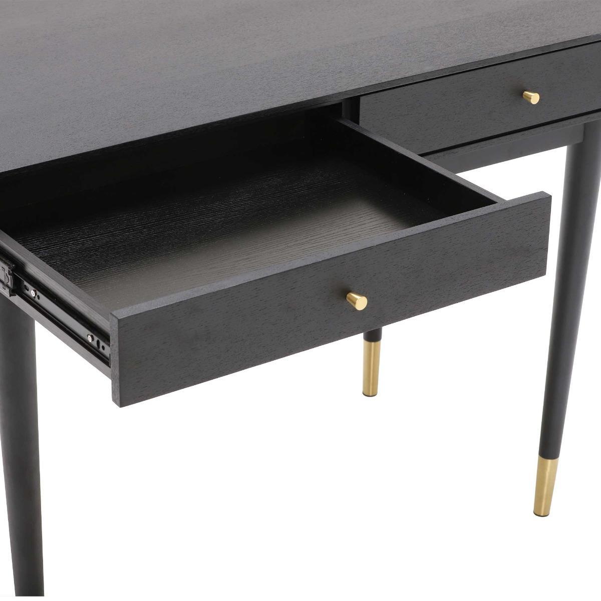 Cannelle Desk, Black Ash with Black and Gold Leg – image 4