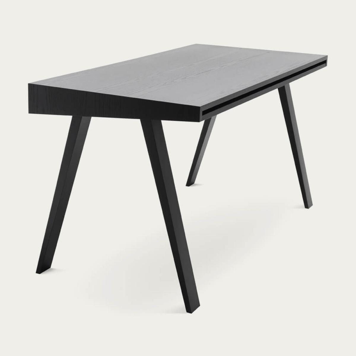 Lithuanian Ash Painted Black 2 Drawers 4.9 Desk – image 3