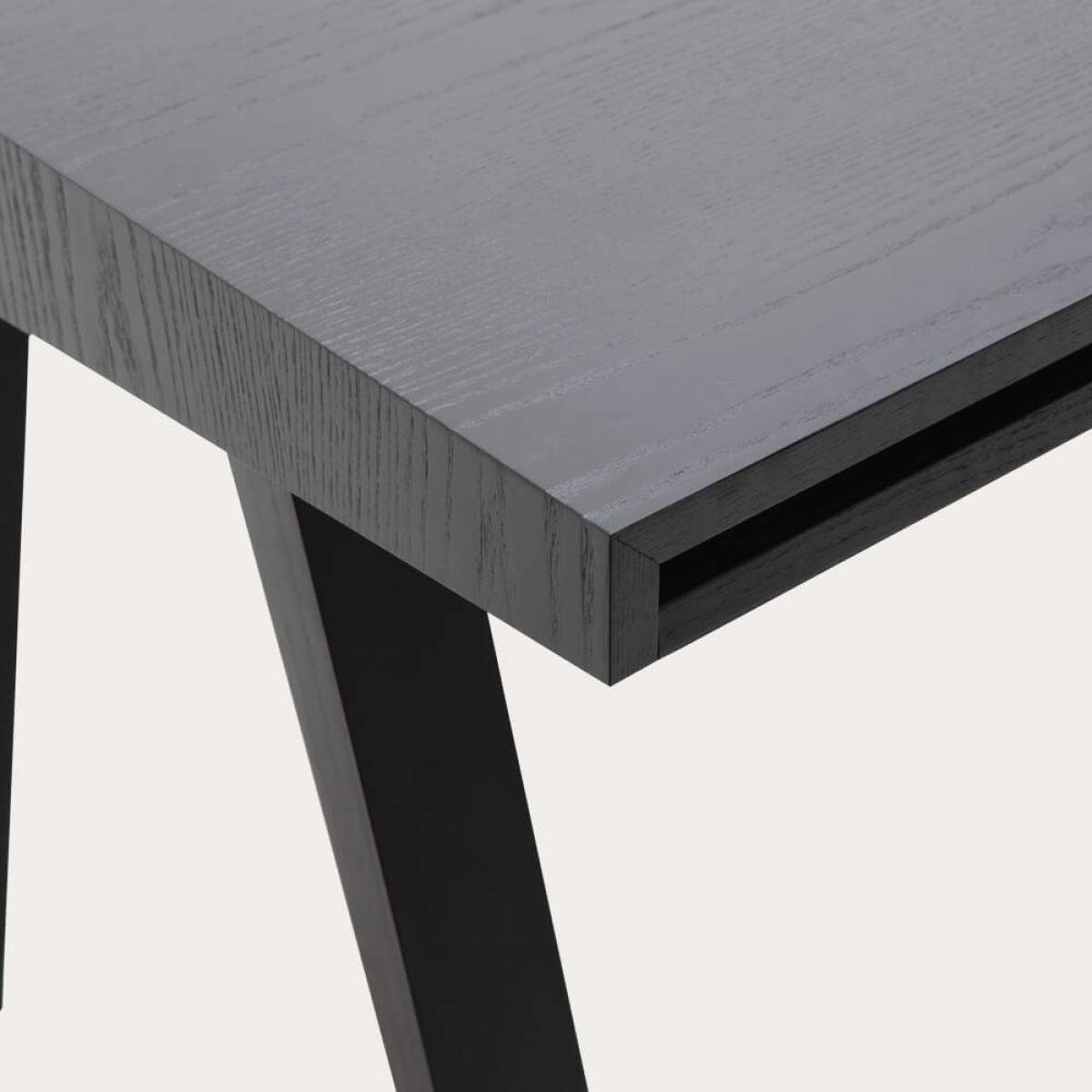 Lithuanian Ash Painted Black 2 Drawers 4.9 Desk – image 5