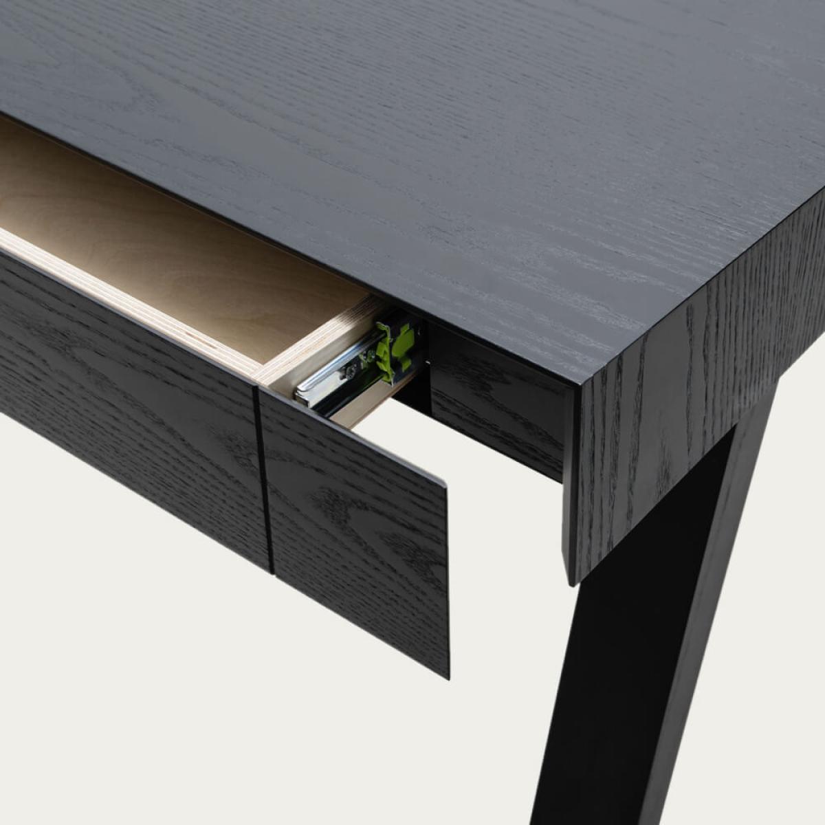 Lithuanian Ash Painted Black 2 Drawers 4.9 Desk – image 6