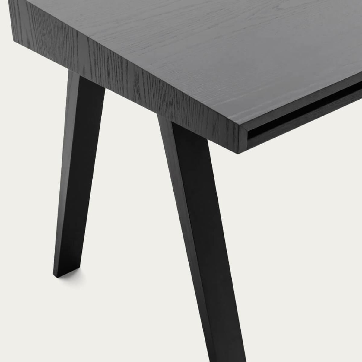 Lithuanian Ash Painted Black 2 Drawers 4.9 Desk – image 7