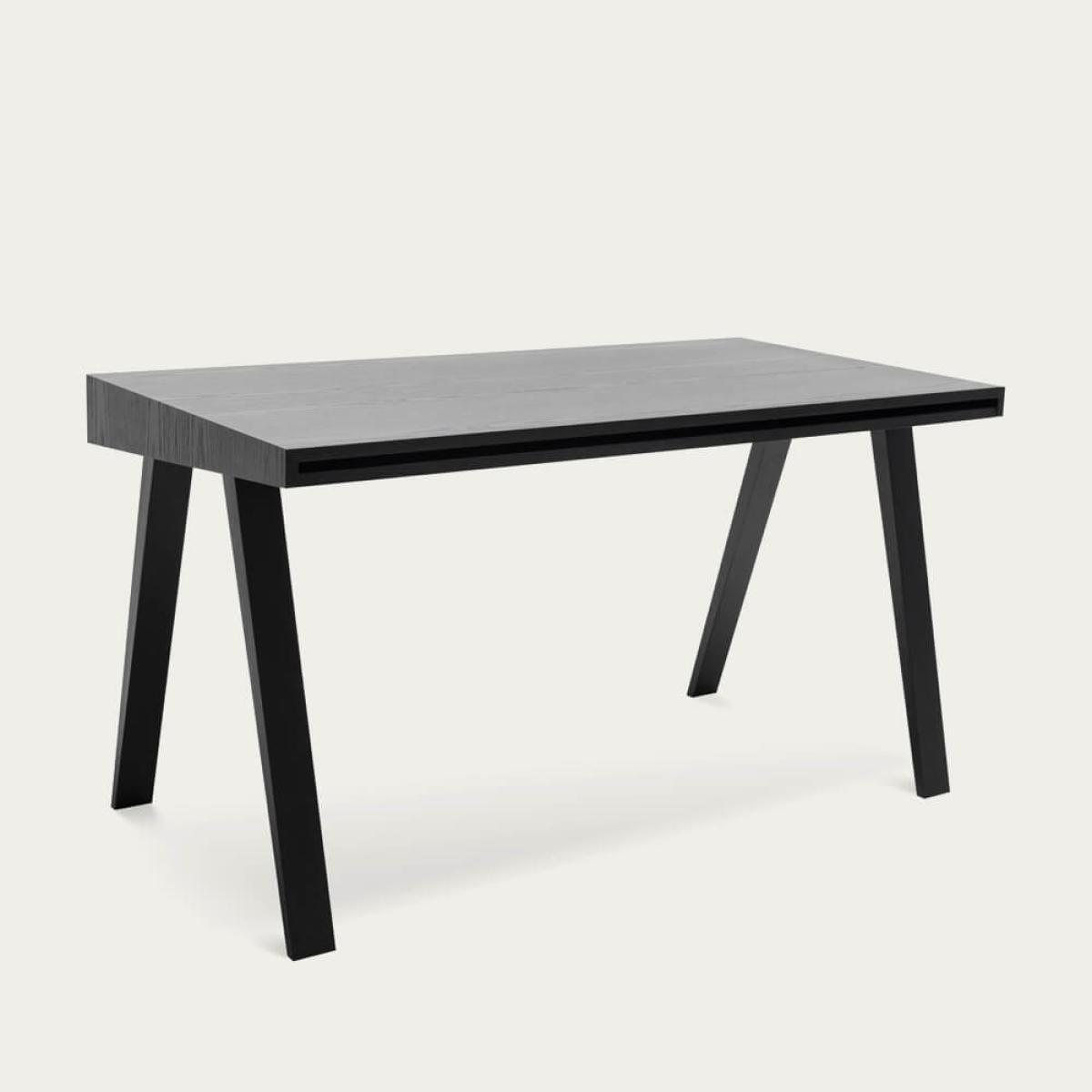 Lithuanian Ash Painted Black 2 Drawers 4.9 Desk – image 9