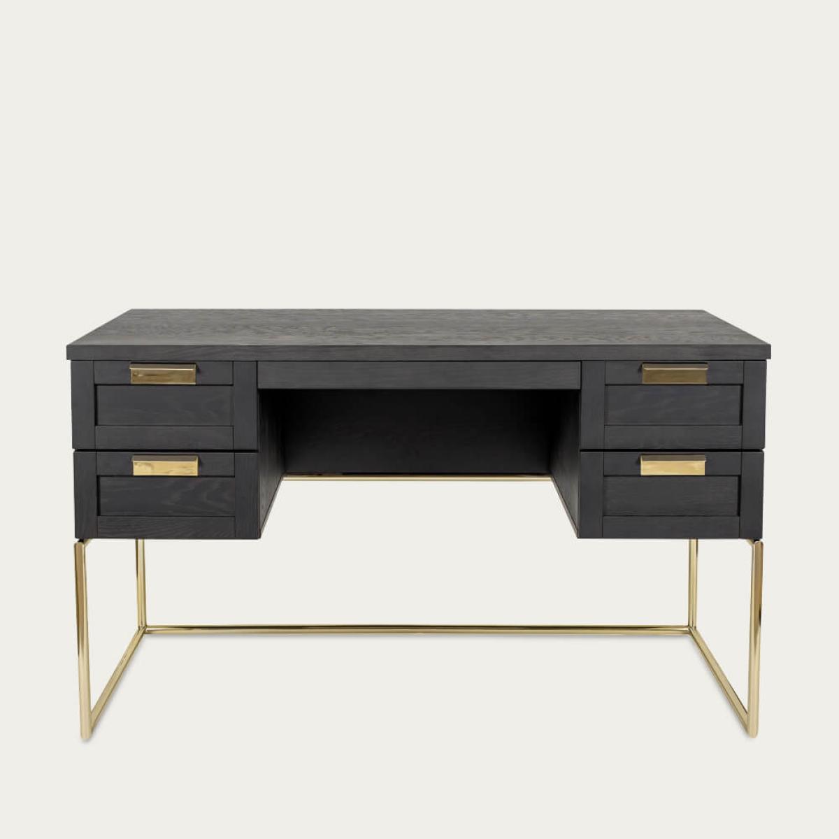 Dark Wood/Brass Pimlico Desk – image 3