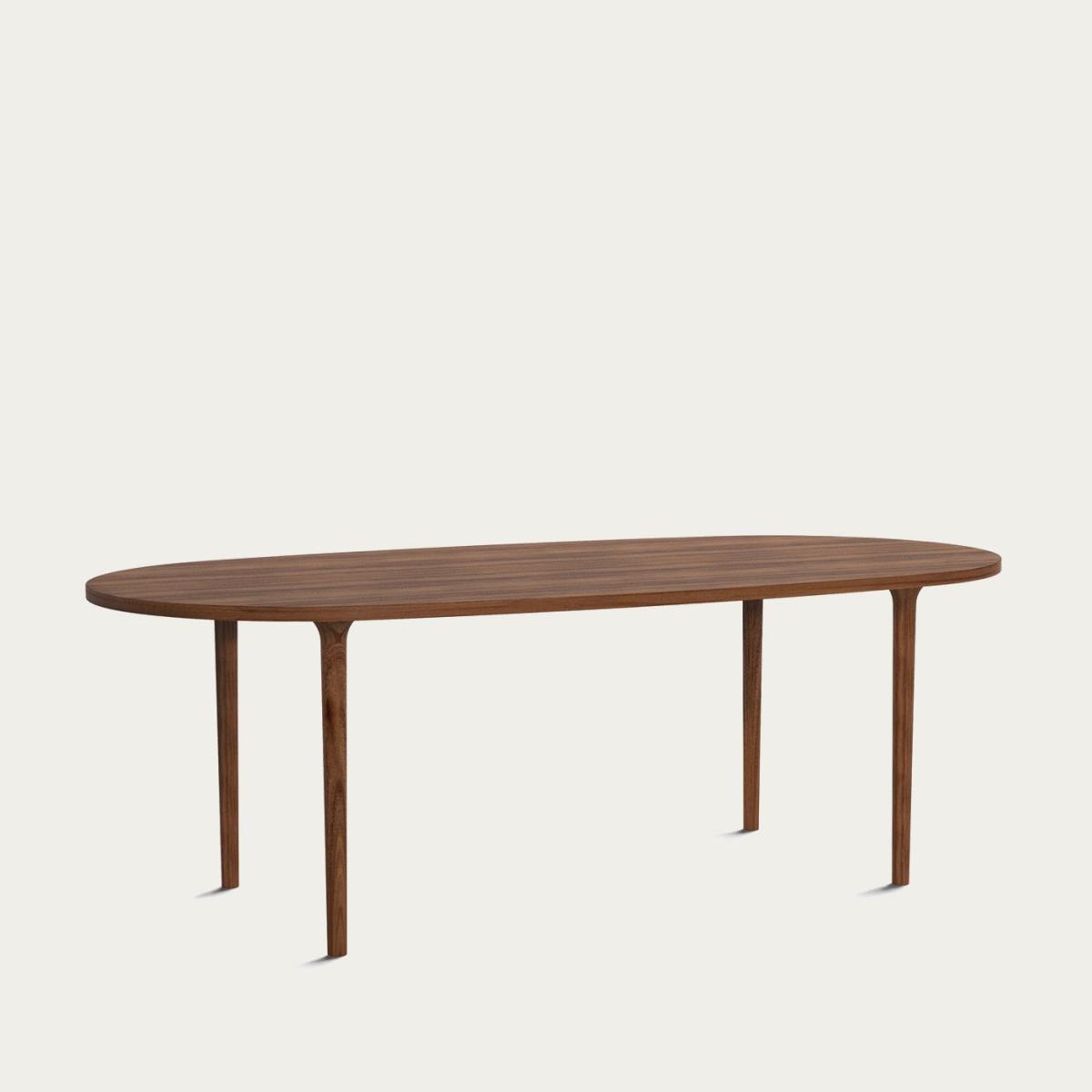 Walnut Cast Table Oval