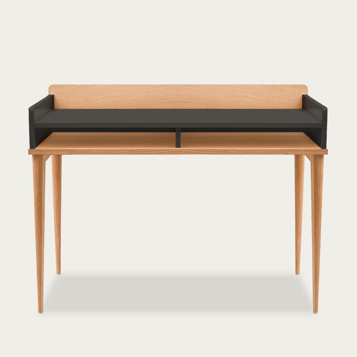 Black Space Saving Office Rock - Honey Oak