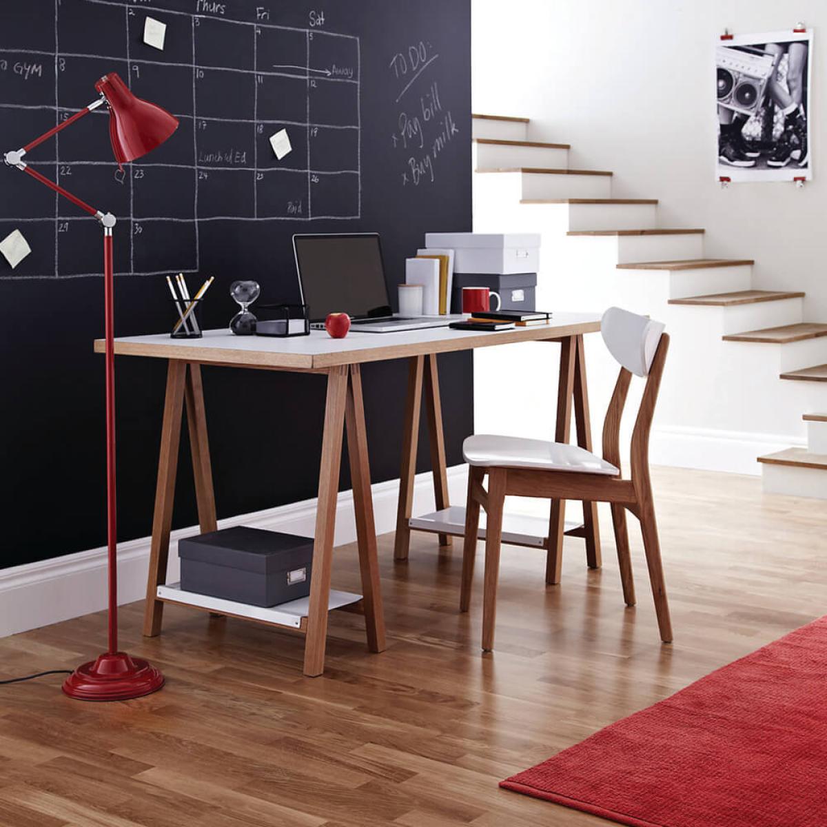 White/Oak Highbury Trestle Desk – image 2