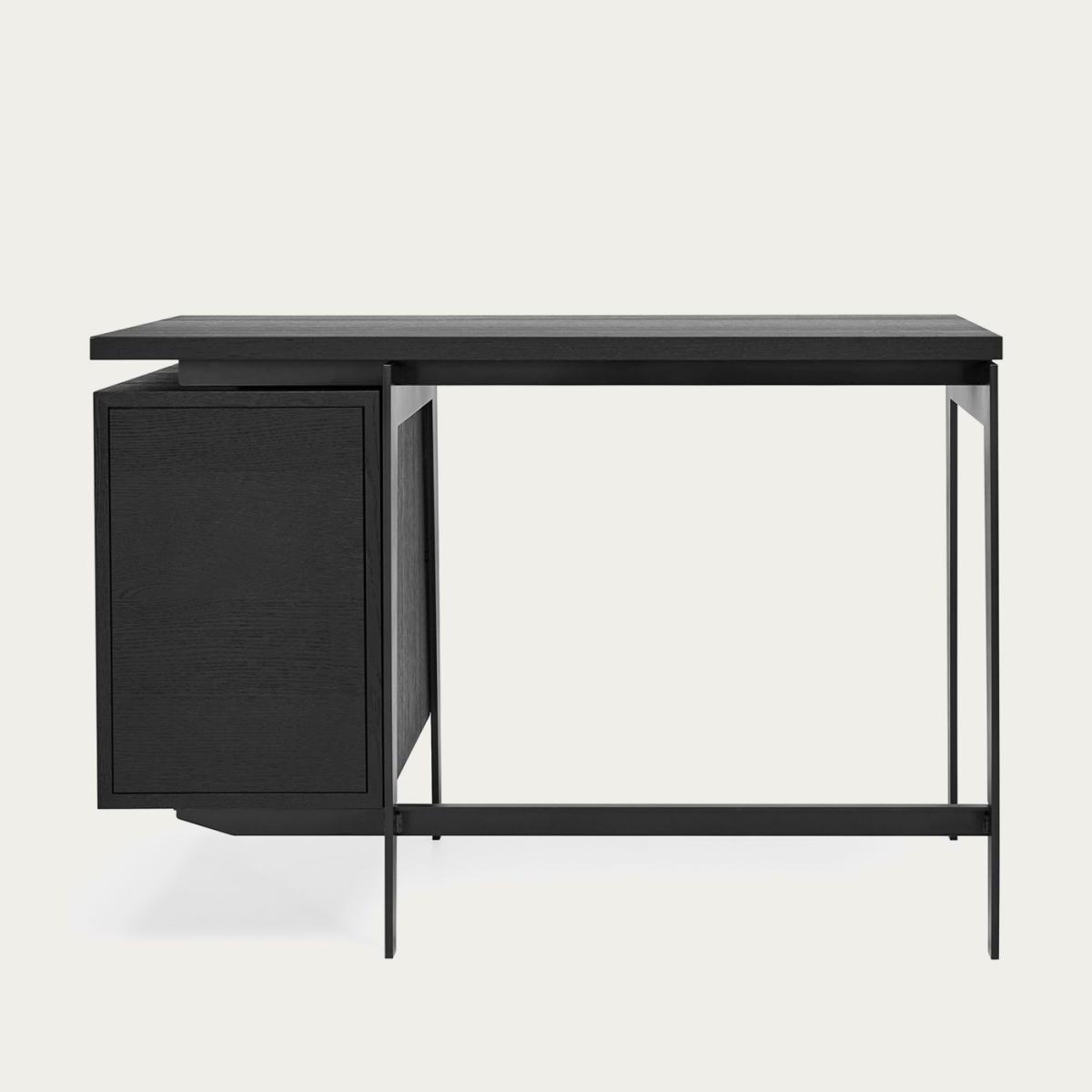 European Black Stained Oak Small FRANCO Desk – image 3