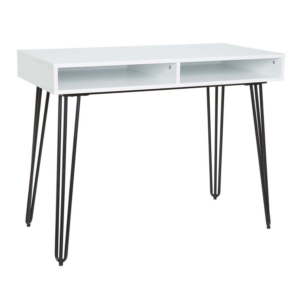 Bella Hairpin Leg Desk White White – image 3