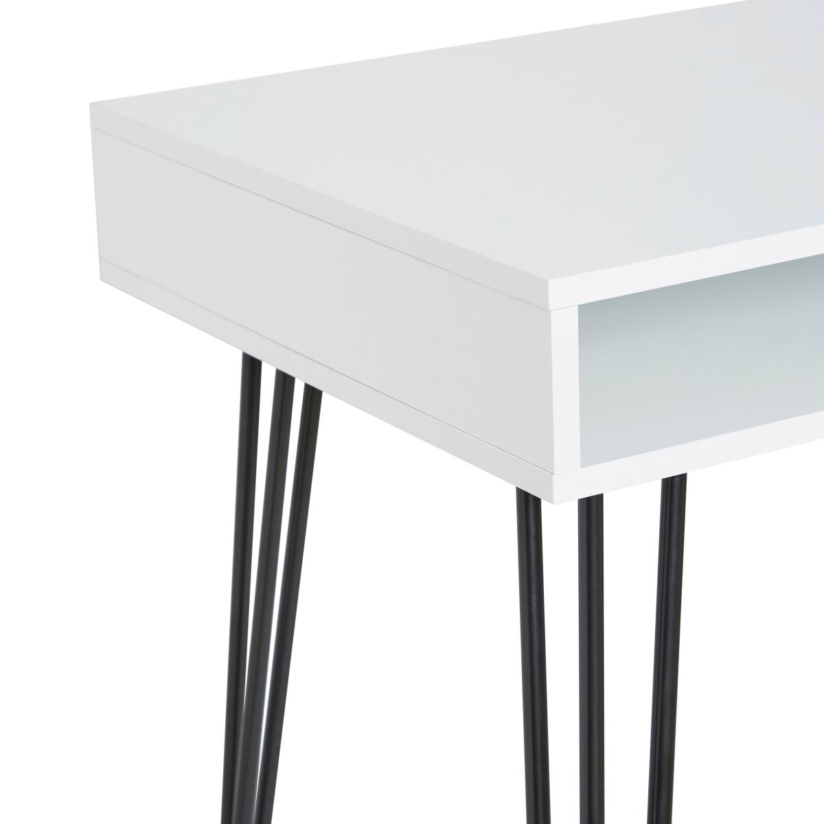 Bella Hairpin Leg Desk White White – image 4