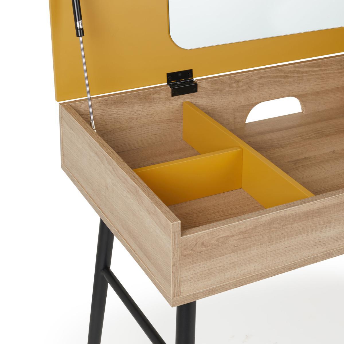 Oliver Lift Top Dressing Desk Ochre – image 8