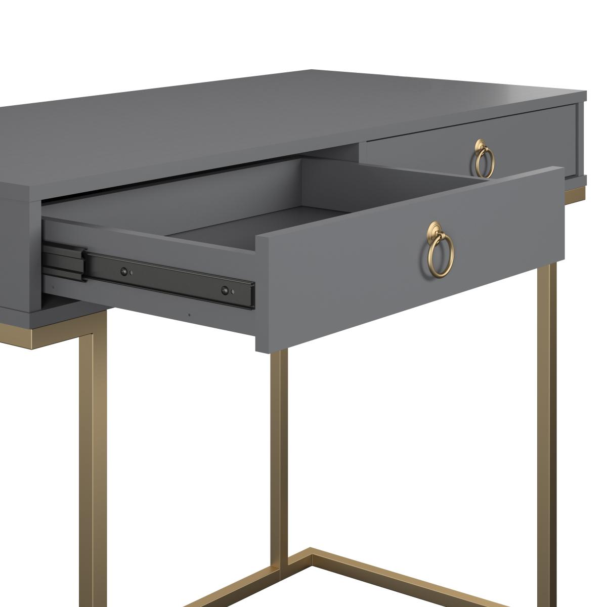 Cosmo Camila Writing Desk, Graphite Graphite (Grey) – image 5