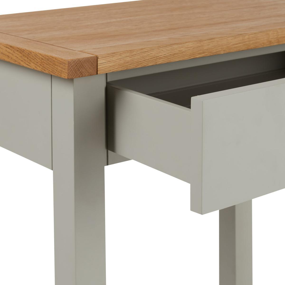 Bromley Grey Compact Desk Grey/Brown – image 5