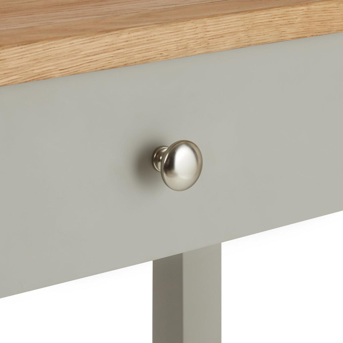 Bromley Grey Compact Desk Grey/Brown – image 6