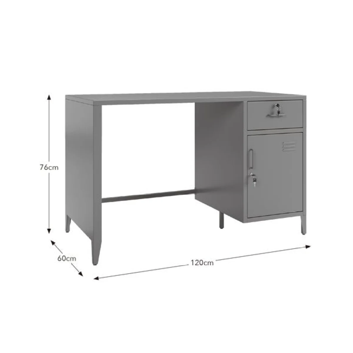 Helga Lockable Office Desk – image 8