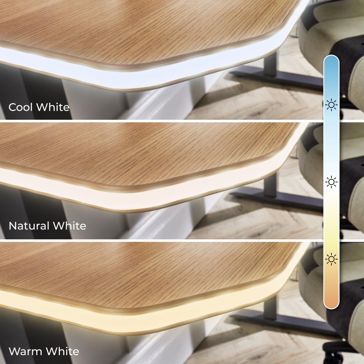 X Rocker Living Woodgrain Desk with Wireless Charging, 140x60cm Oak – image 5