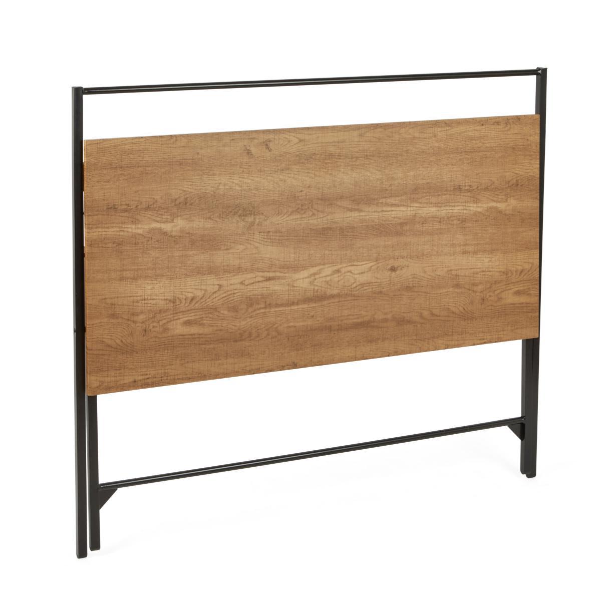 Evelyn Rustic Wood Effect Wide Folding Desk Wood (Brown) – image 6