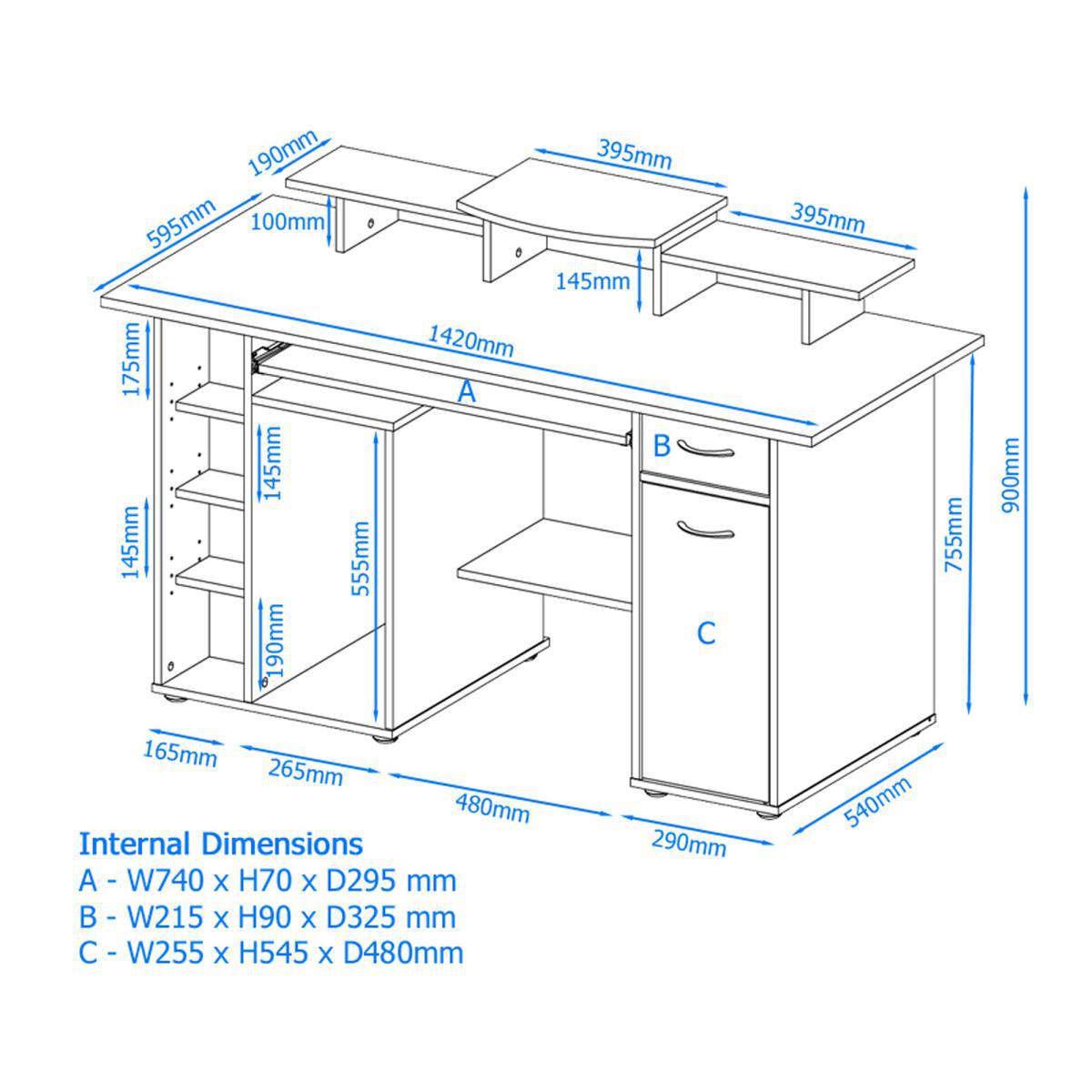 San Diego Desk - Beech Brown – image 5