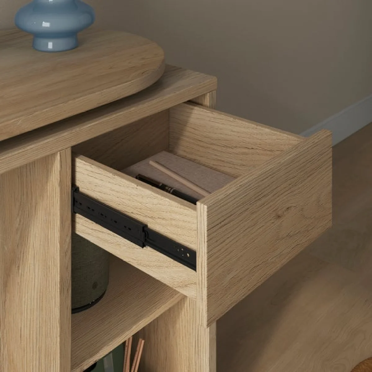 Malik Double Swivel Storage Desk – image 3