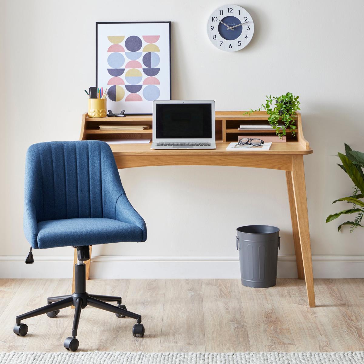 Denton Oak Desk Brown – image 2