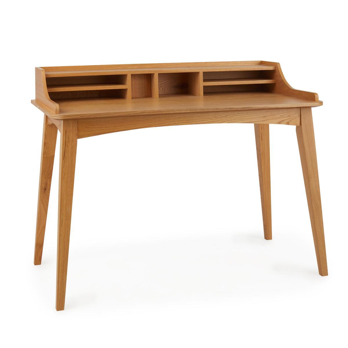 Denton Oak Desk Brown – image 4